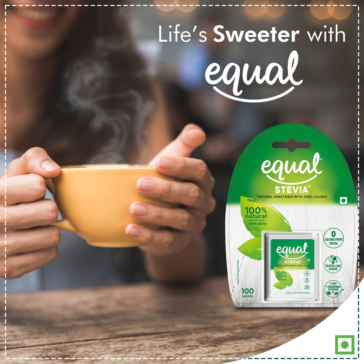 Equal Stevia Natural Sweetener, 100 Tablets, Pack of 1 Equal Stevia Natural Sweetener, 100 Tablets, Pack of 1