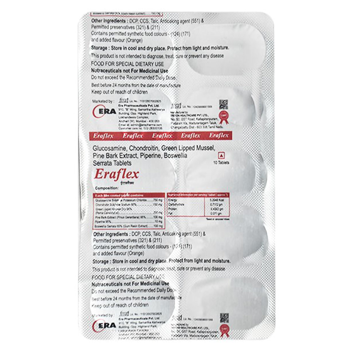 Eraflex Tablet 10's, Pack of 10 Eraflex Tablet 10's, Pack of 10