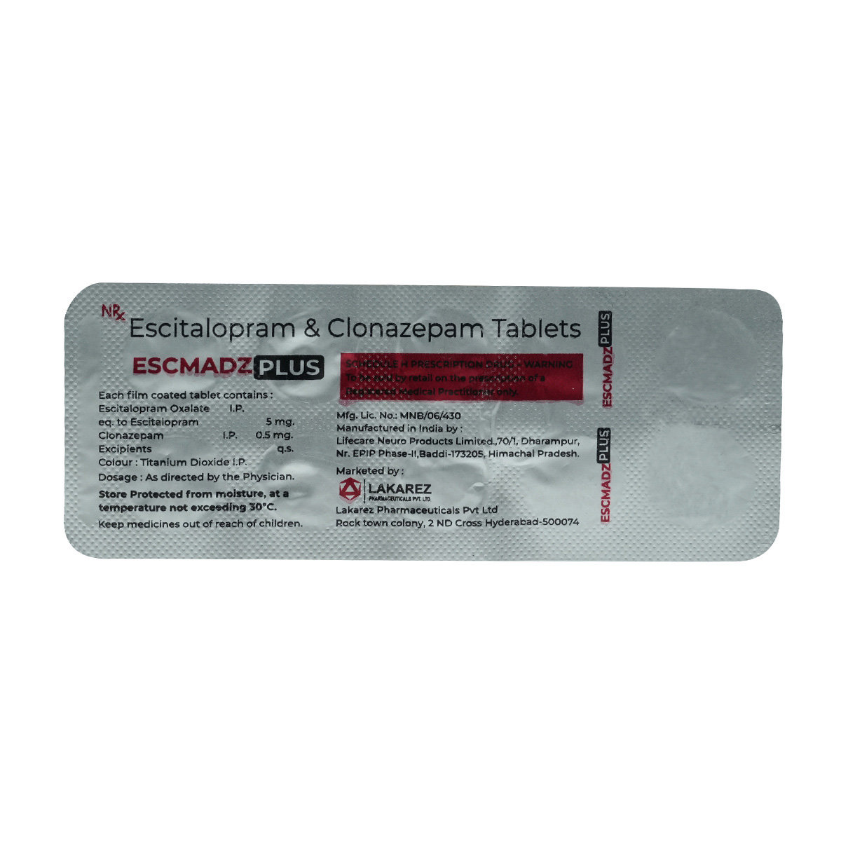 Escmadz Plus 5/0.5 Tablet 10's, Pack of 10 TabletS Escmadz Plus 5/0.5 Tablet 10's, Pack of 10 TabletS