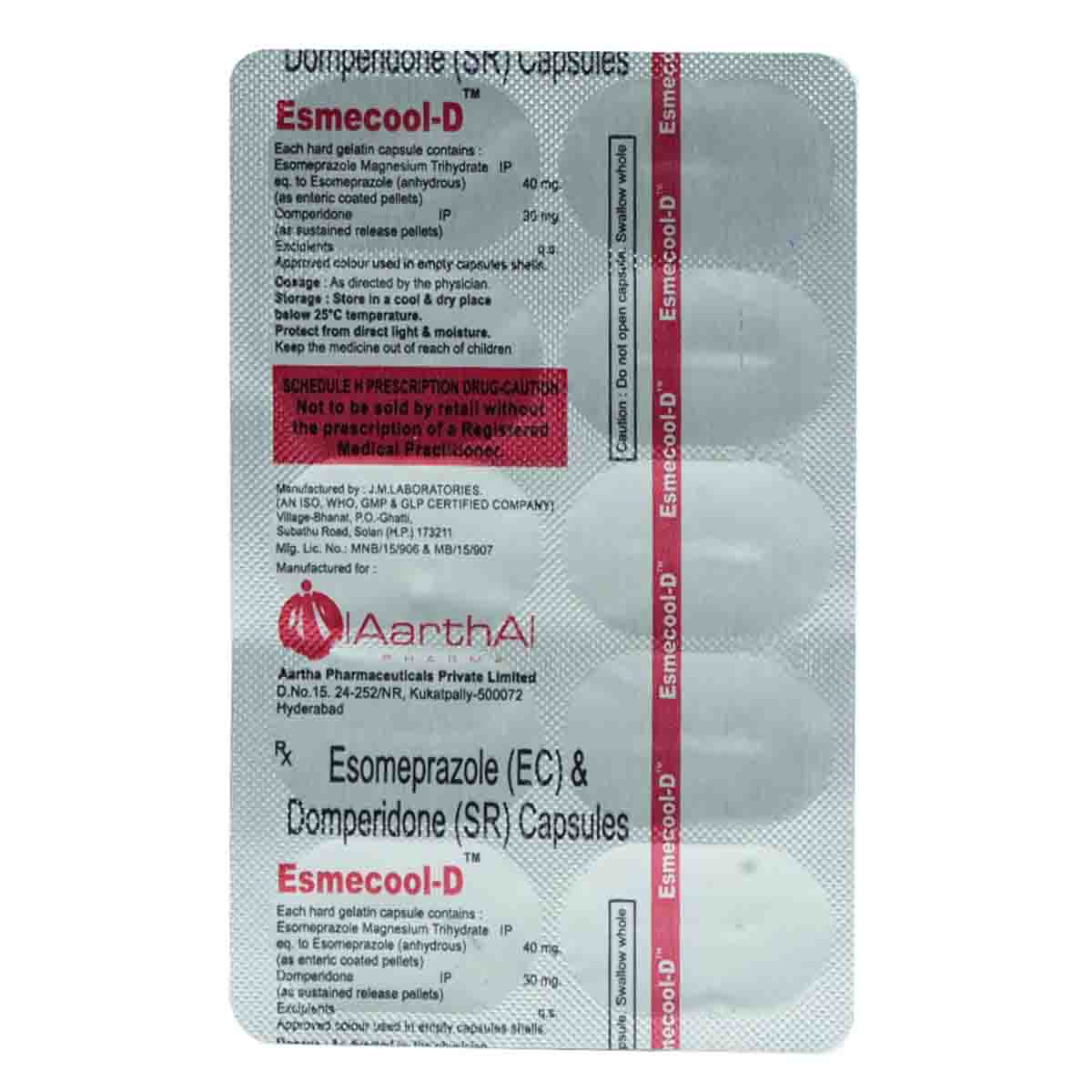 Esmecool-D 40/30 Capsule 10's, Pack of 10 CapsuleS Esmecool-D 40/30 Capsule 10's, Pack of 10 CapsuleS