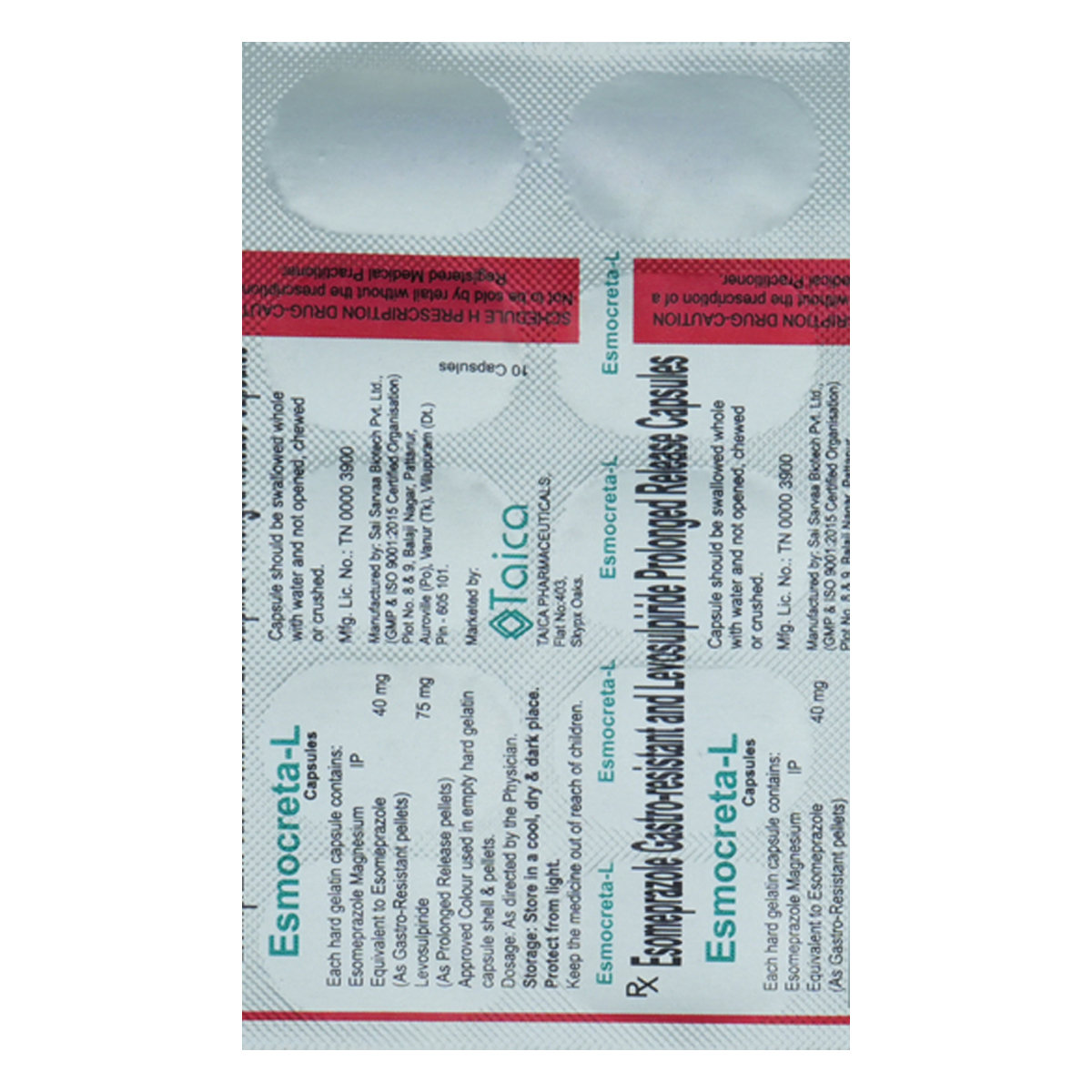 Esmocreta-L Capsule 10's, Pack of 10 CAPSULES Esmocreta-L Capsule 10's, Pack of 10 CAPSULES