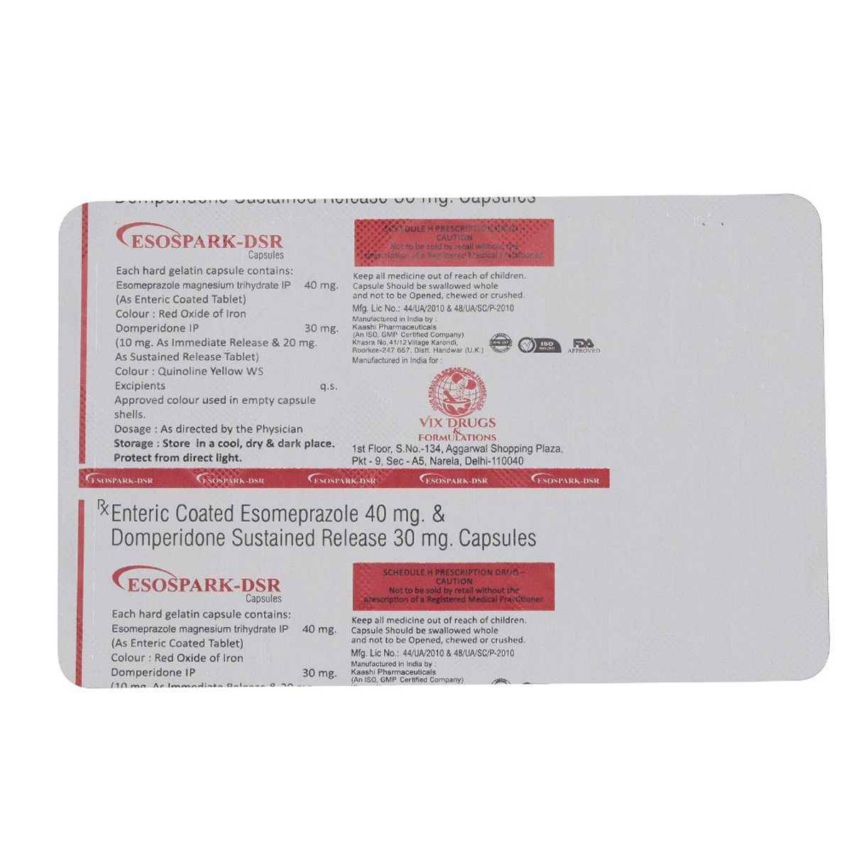 Esospark-DSR Capsule 10's, Pack of 10 CapsuleS Esospark-DSR Capsule 10's, Pack of 10 CapsuleS