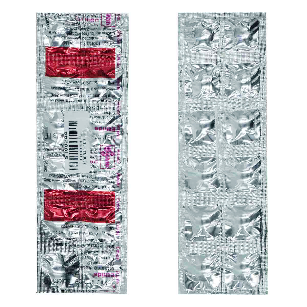 Ethide 250 Tablet 12's, Pack of 12 TabletS Ethide 250 Tablet 12's, Pack of 12 TabletS