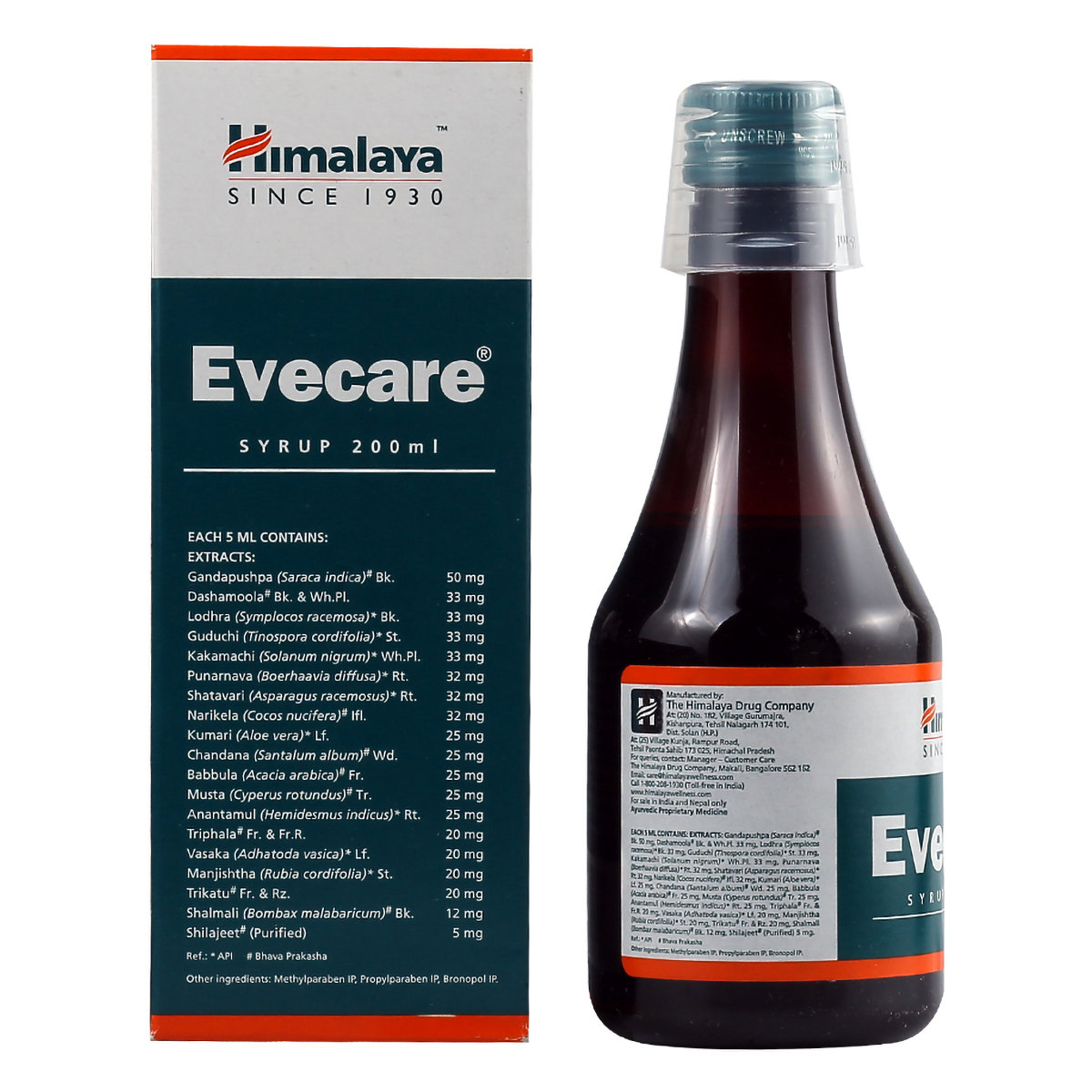 Himalaya Evecare Syrup, 200 ml, Pack of 1 Himalaya Evecare Syrup, 200 ml, Pack of 1