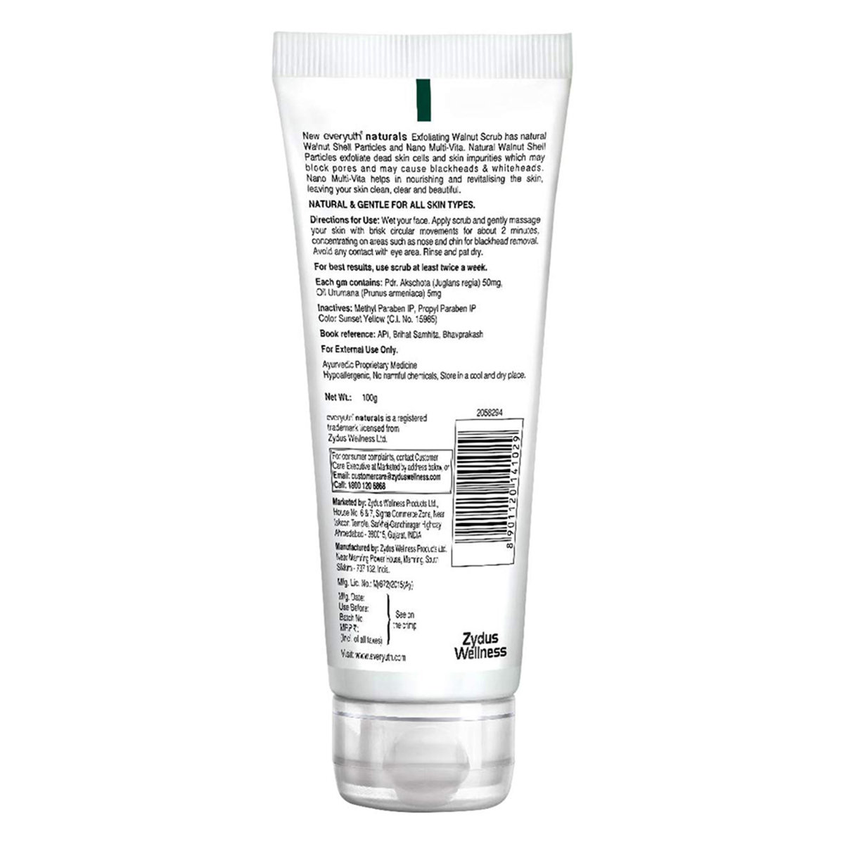 Everyuth Naturals Exfoliating Walnut Scrub 100 gm | For Blackheads & Dead Skin Cells Removal | For All Skin Type, Pack of 1 Everyuth Naturals Exfoliating Walnut Scrub 100 gm | For Blackheads & Dead Skin Cells Removal | For All Skin Type, Pack of 1