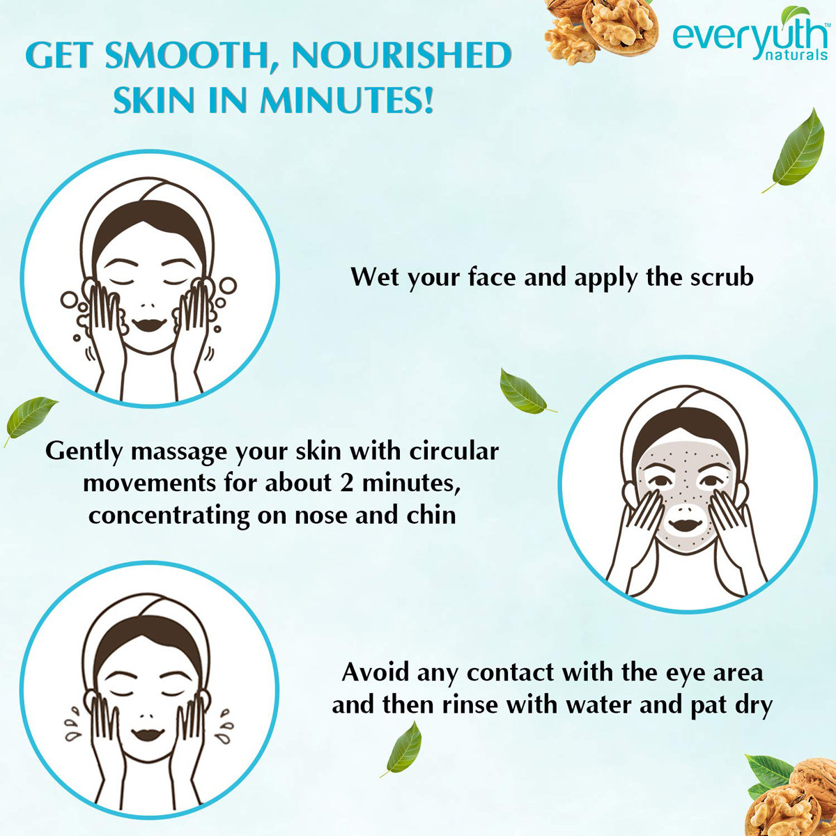 Everyuth Naturals Exfoliating Walnut Scrub 100 gm | For Blackheads & Dead Skin Cells Removal | For All Skin Type, Pack of 1 Everyuth Naturals Exfoliating Walnut Scrub 100 gm | For Blackheads & Dead Skin Cells Removal | For All Skin Type, Pack of 1