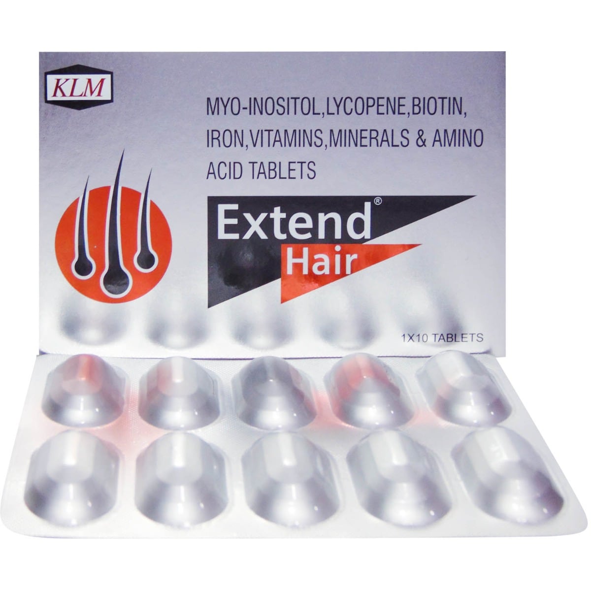 Extend Hair Tablet 10's, Pack of 10 Extend Hair Tablet 10's, Pack of 10
