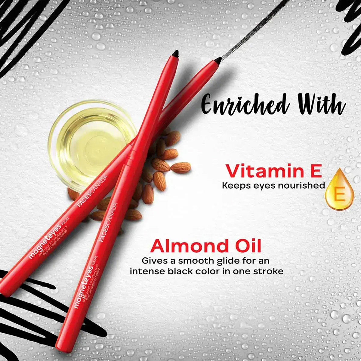 Faces Canada Magnet Eyes Deep Black Kajal, 2x0.35 gm, Pack of 1 Faces Canada Magnet Eyes Deep Black Kajal, 2x0.35 gm, Pack of 1