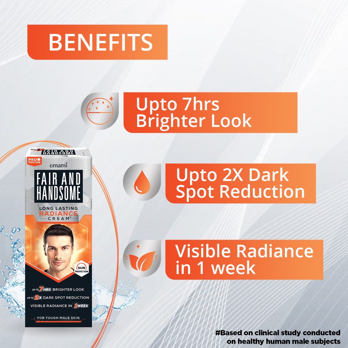 Fair and Handsome Long Lasting Radiance Cream 30 gm | Sun Protection | Brighter Look Upto 7Hrs | 2X Dark Spot Reduction | Give Radiant Skin In 1 Week | For Men | For Tough Male Skin, Pack of 1 Fair and Handsome Long Lasting Radiance Cream 30 gm | Sun Protection | Brighter Look Upto 7Hrs | 2X Dark Spot Reduction | Give Radiant Skin In 1 Week | For Men | For Tough Male Skin, Pack of 1