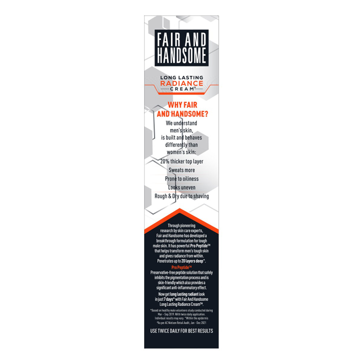 Fair and Handsome Long Lasting Radiance Cream 60 gm | Sun Protection | Brighter Look Upto 7Hrs | 2X Dark Spot Reduction | Give Radiant Skin In 1 Week | For Men | For Tough Male Skin, Pack of 1 Fair and Handsome Long Lasting Radiance Cream 60 gm | Sun Protection | Brighter Look Upto 7Hrs | 2X Dark Spot Reduction | Give Radiant Skin In 1 Week | For Men | For Tough Male Skin, Pack of 1