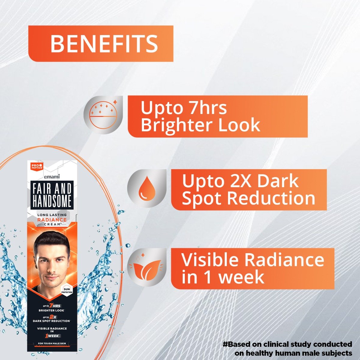 Fair and Handsome Long Lasting Radiance Cream 15 gm | Sun Protection | Brighter Look Upto 7Hrs | 2X Dark Spot Reduction | Give Radiant Skin In 1 Week | For Men | For Tough Male Skin, Pack of 1 Fair and Handsome Long Lasting Radiance Cream 15 gm | Sun Protection | Brighter Look Upto 7Hrs | 2X Dark Spot Reduction | Give Radiant Skin In 1 Week | For Men | For Tough Male Skin, Pack of 1