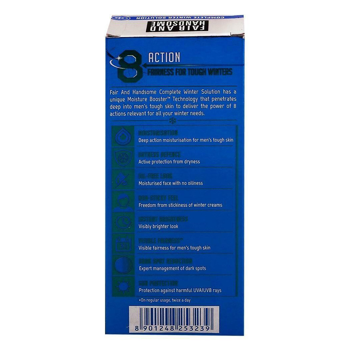 Fair and Handsome Complete Winter Solution Fairness Cream 60 gm | With Moisture Boost Technology | Skin Moisturization | Reduce Dark Spots | Sun Protection | Insant Brightness & Fariness | Non Sticky, Pack of 1 Fair and Handsome Complete Winter Solution Fairness Cream 60 gm | With Moisture Boost Technology | Skin Moisturization | Reduce Dark Spots | Sun Protection | Insant Brightness & Fariness | Non Sticky, Pack of 1