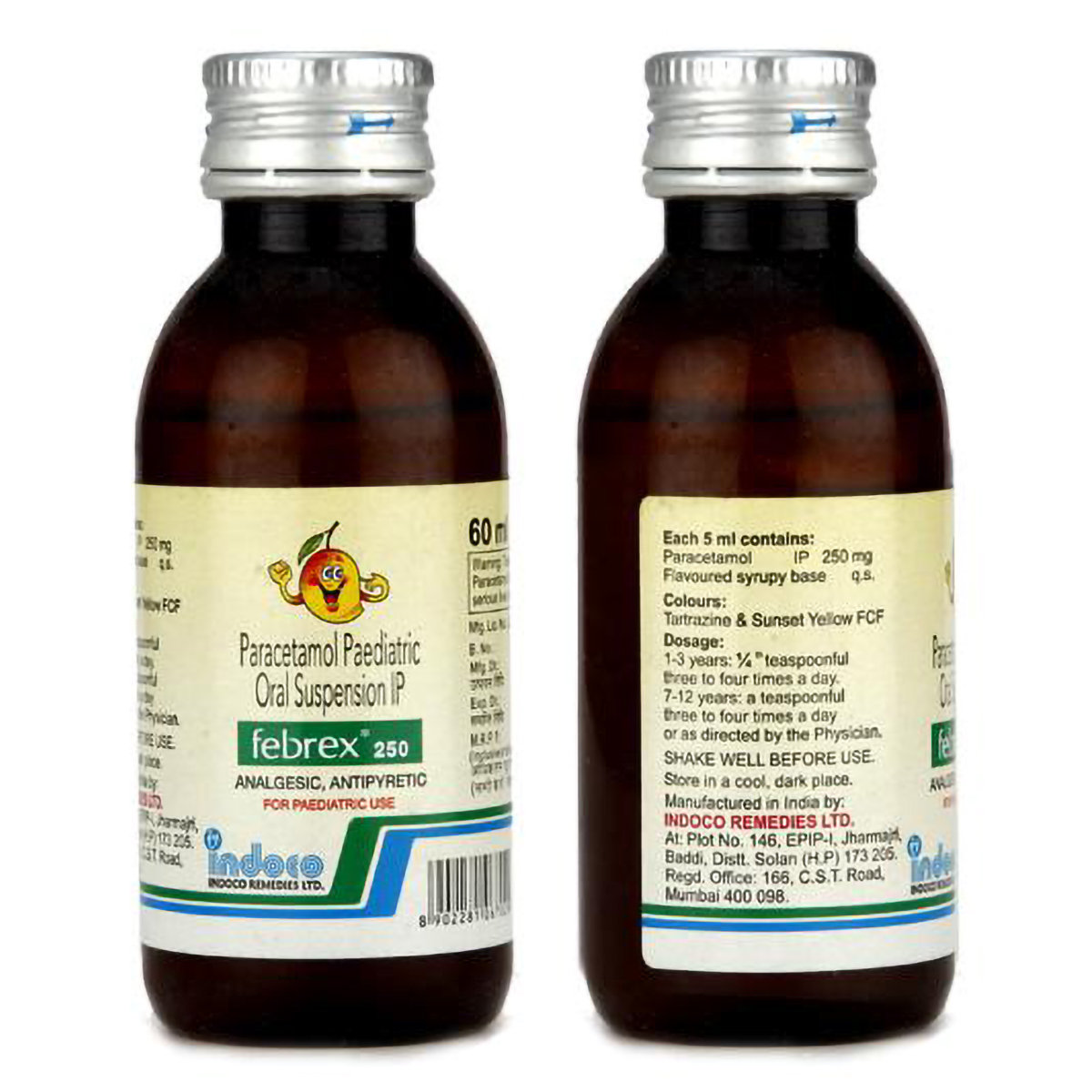 Febrex 250 mg Syrup 60 ml, Pack of 1 Syrup Febrex 250 mg Syrup 60 ml, Pack of 1 Syrup