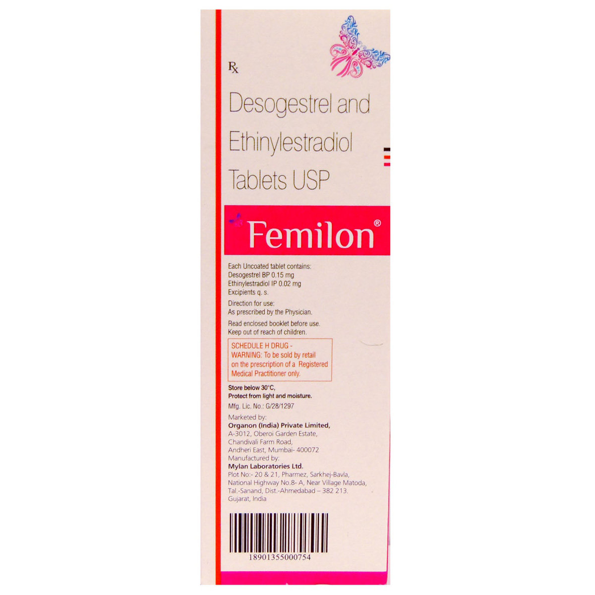 Femilon Tablet 21's, Pack of 1 TABLET Femilon Tablet 21's, Pack of 1 TABLET