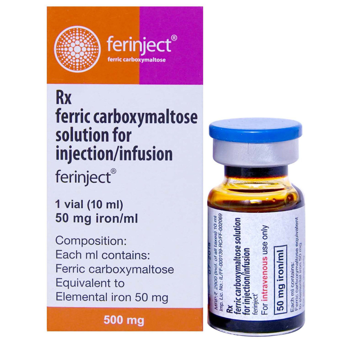 Ferinject Solution for Injection 10 ml, Pack of 1 Injection Ferinject Solution for Injection 10 ml, Pack of 1 Injection