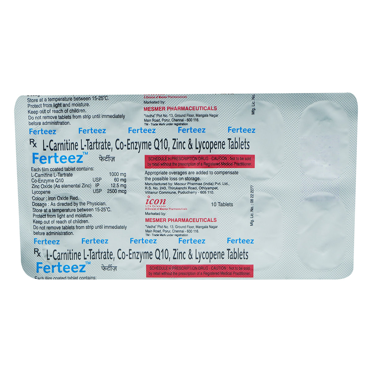 Ferteez Tablet 10's, Pack of 10 TabletS Ferteez Tablet 10's, Pack of 10 TabletS