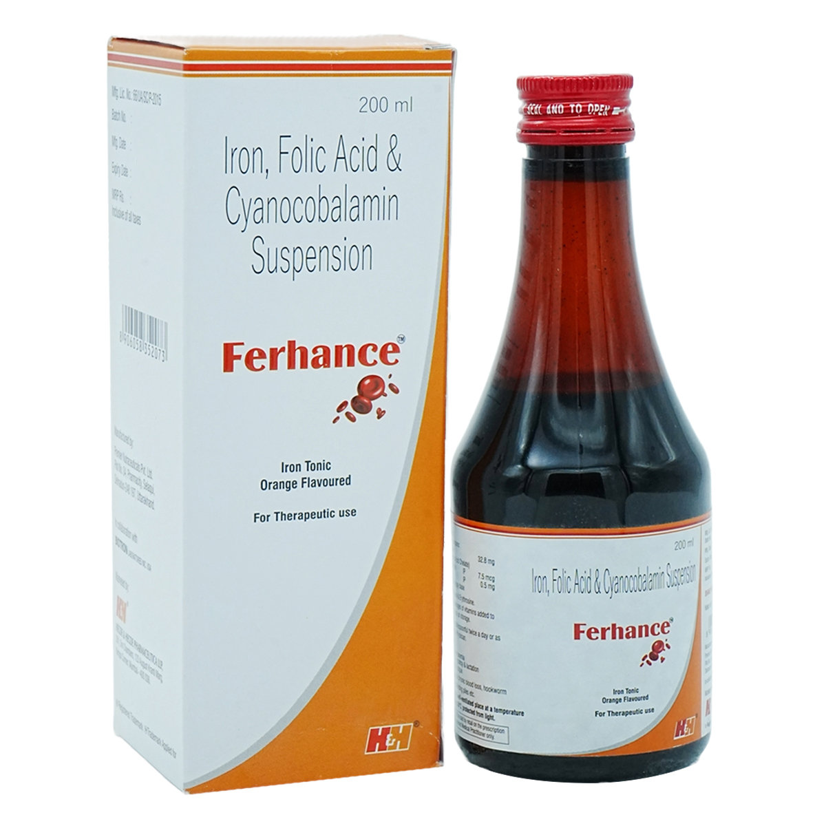 Ferhance Orange Suspension 200 ml, Pack of 1 Ferhance Orange Suspension 200 ml, Pack of 1