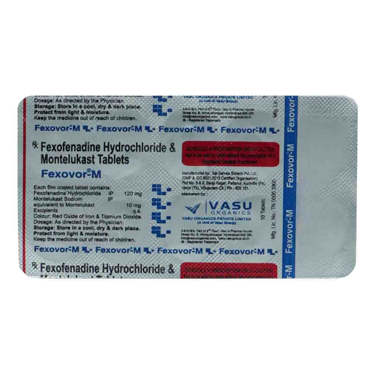 Fexovor-M 120/10 Tablet 10's, Pack of 10 TABLETS Fexovor-M 120/10 Tablet 10's, Pack of 10 TABLETS