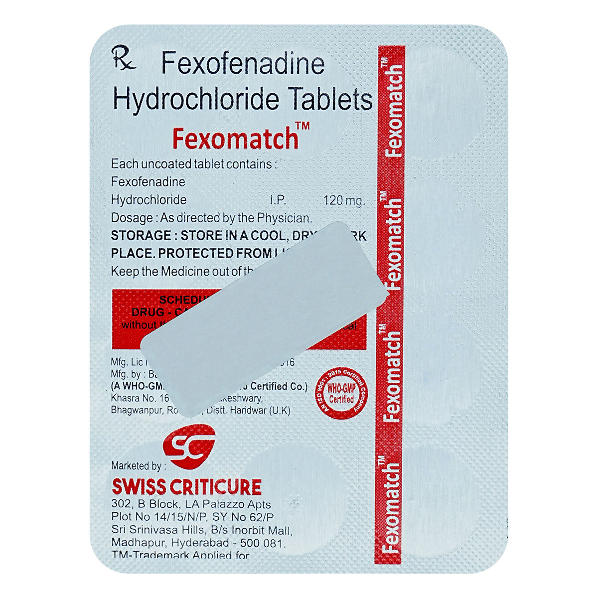 Fexomatch Tablet 10's, Pack of 10 TABLETS Fexomatch Tablet 10's, Pack of 10 TABLETS