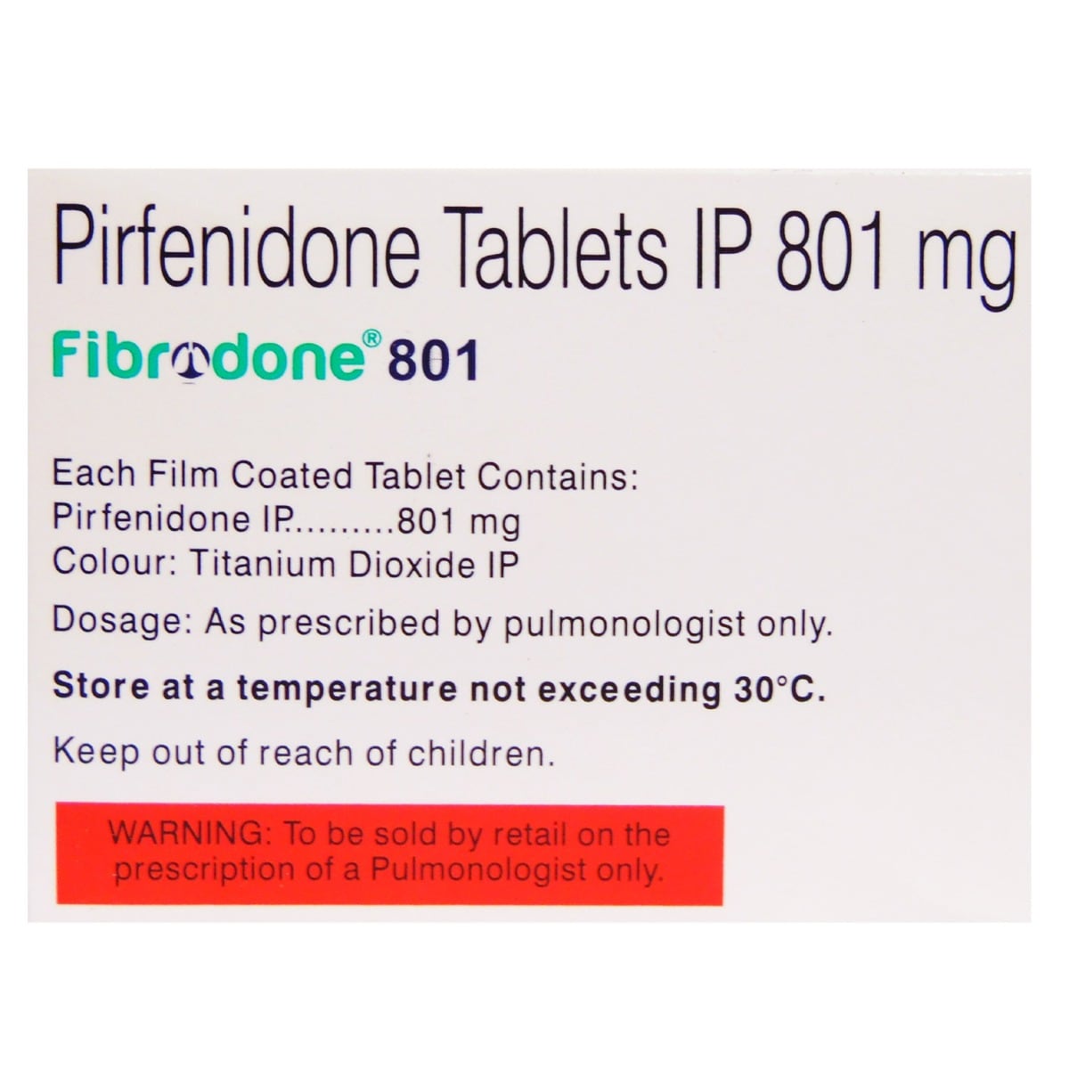 Fibrodone 801 Tablet 10's, Pack of 10 TabletS Fibrodone 801 Tablet 10's, Pack of 10 TabletS