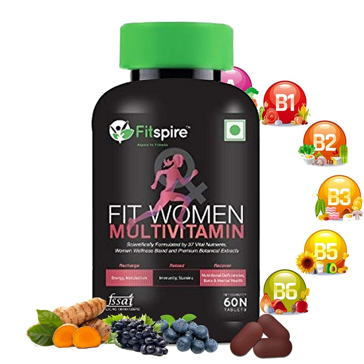 Fitspire Fit Women Multivitamin, 60 Tablets, Pack of 1 Fitspire Fit Women Multivitamin, 60 Tablets, Pack of 1