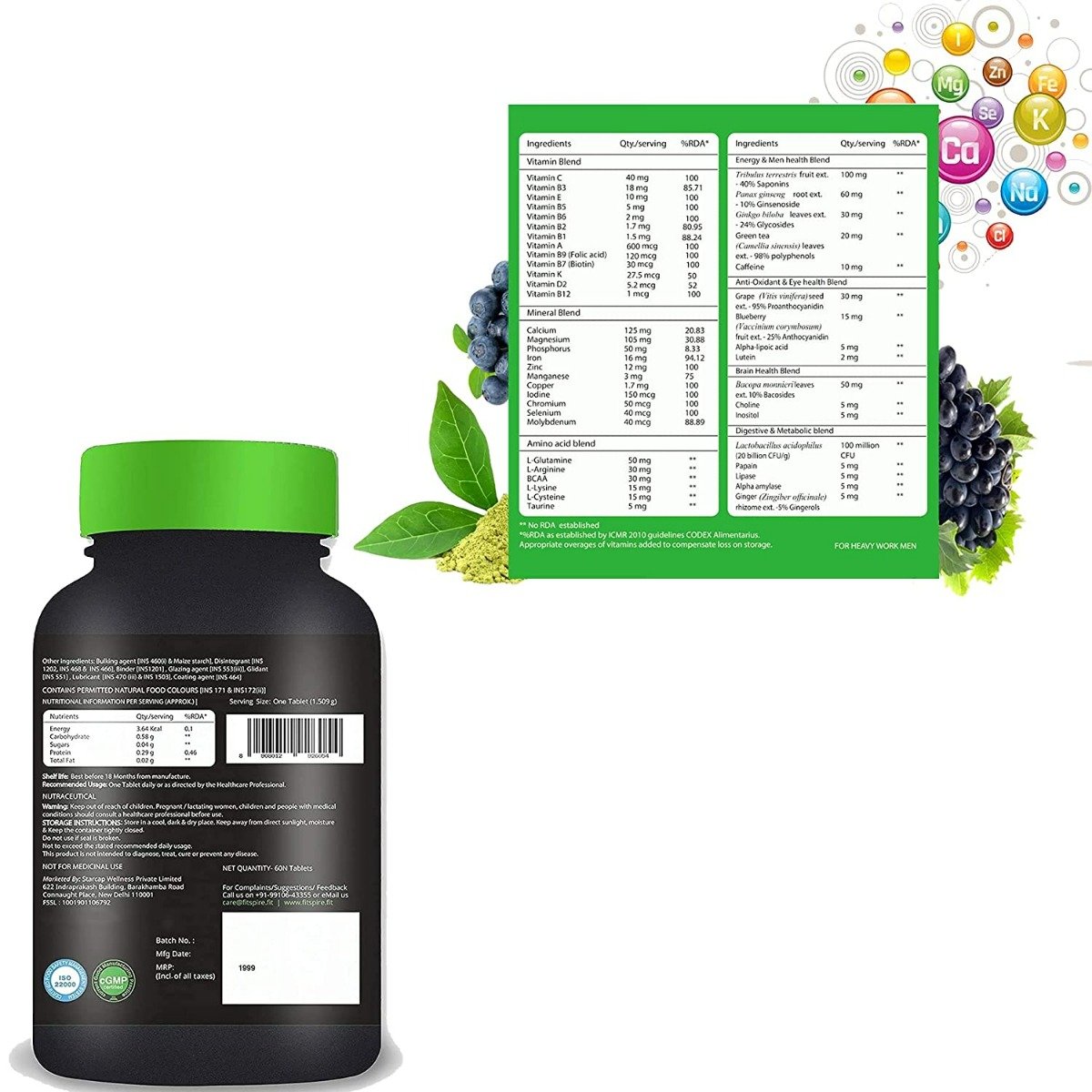 Fitspire Fit Men Gold Multivitamin Tablets, 60 Count, Pack of 1 Fitspire Fit Men Gold Multivitamin Tablets, 60 Count, Pack of 1