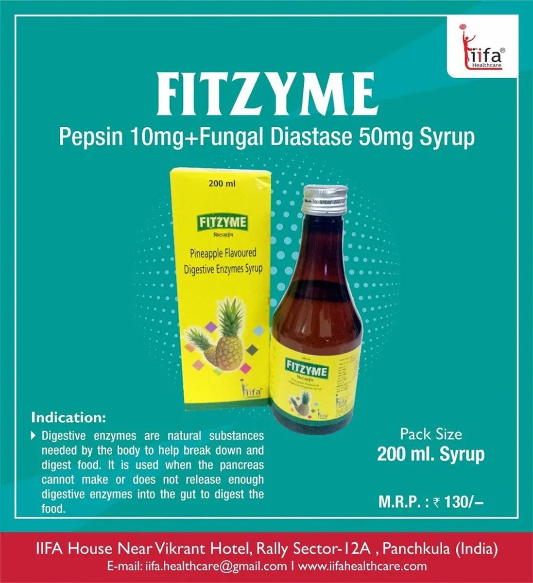 Fitzyme Syrup 200 ml, Pack of 1 SYRUP Fitzyme Syrup 200 ml, Pack of 1 SYRUP