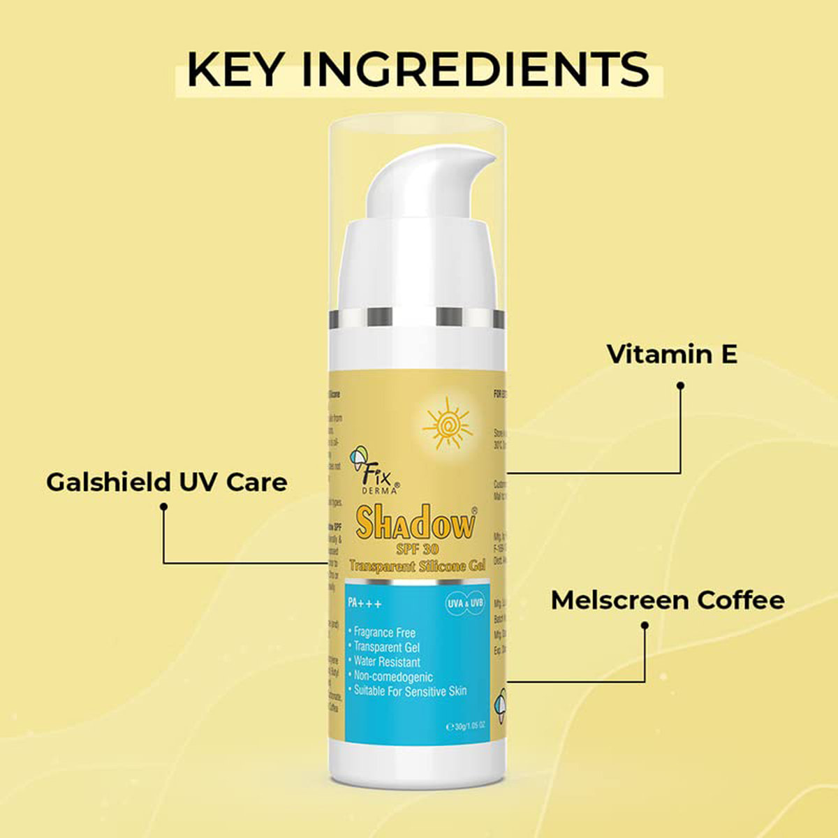 Fixderma Shadow Spf 30 Silicone Gel 30 gm, Pack of 1 Fixderma Shadow Spf 30 Silicone Gel 30 gm, Pack of 1