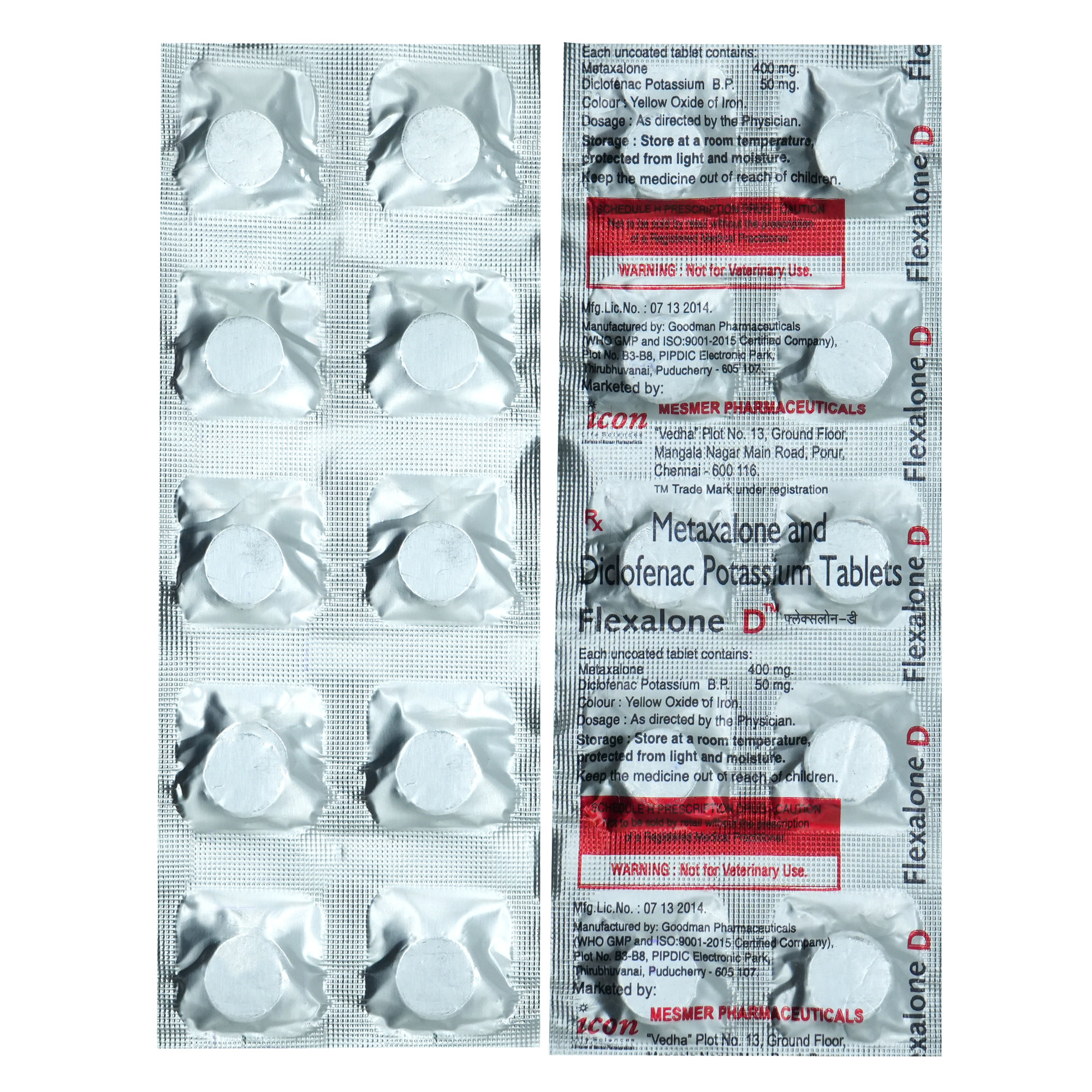 Flexalone D Tablet 10's, Pack of 10 TABLETS Flexalone D Tablet 10's, Pack of 10 TABLETS