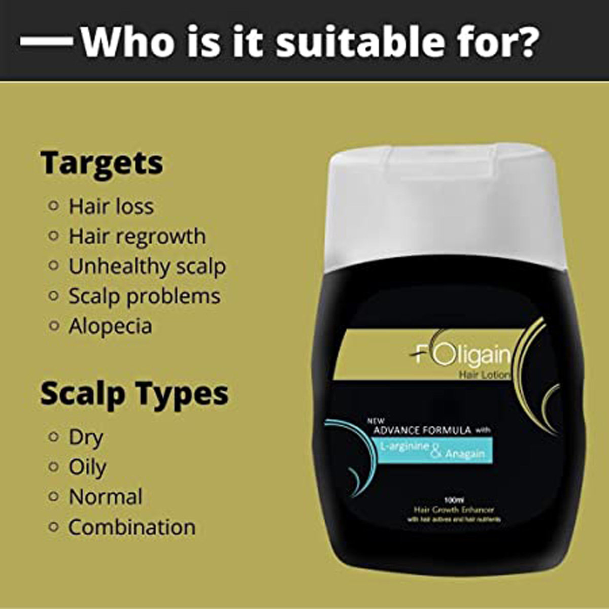 Foligain Hair Lotion, 100 ml, Pack of 1 Foligain Hair Lotion, 100 ml, Pack of 1