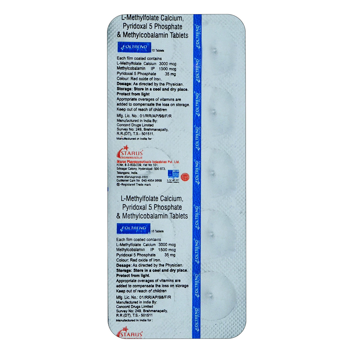 Foltrend Plus Tablet 10's, Pack of 10 Foltrend Plus Tablet 10's, Pack of 10
