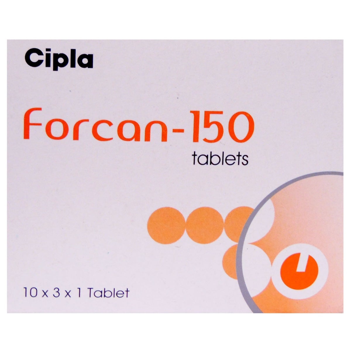 Forcan 150 mg Tablet 1's, Pack of 1 TABLET Forcan 150 mg Tablet 1's, Pack of 1 TABLET