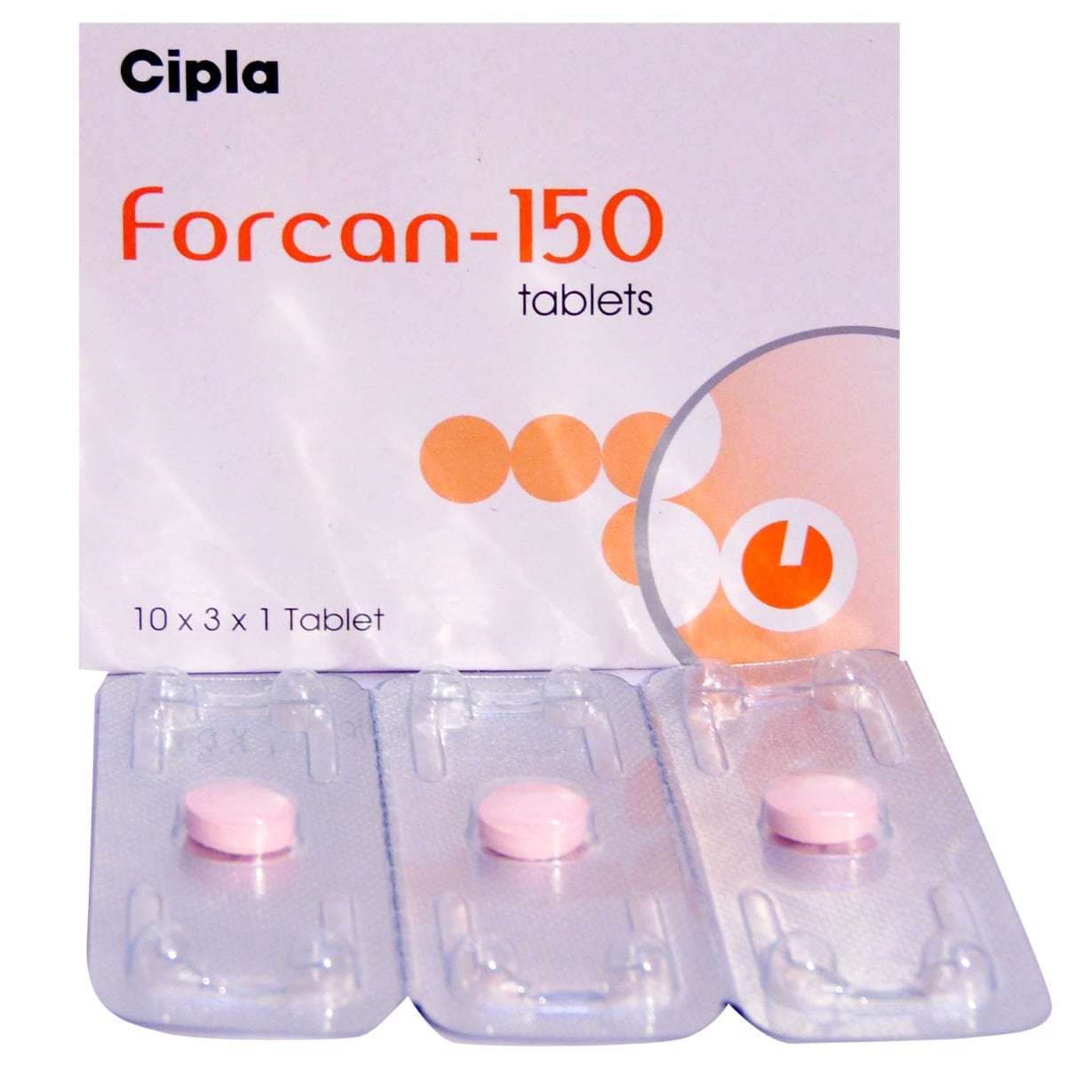 Forcan 150 mg Tablet 1's, Pack of 1 TABLET Forcan 150 mg Tablet 1's, Pack of 1 TABLET