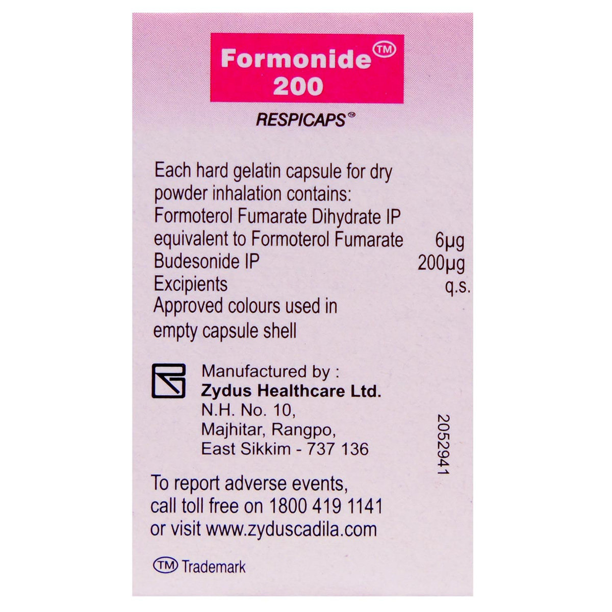 Formonide 200 Respicap 30's, Pack of 1 CAPSULE Formonide 200 Respicap 30's, Pack of 1 CAPSULE