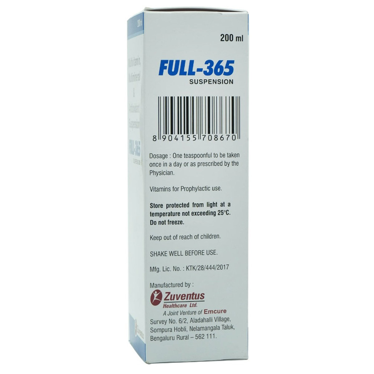 Full 365 Suspension 200 ml, Pack of 1 Full 365 Suspension 200 ml, Pack of 1
