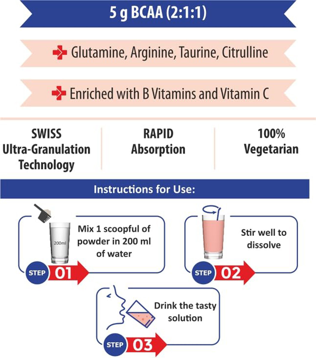 Fullyte BCAA+ Watermelon Flavour Powder 280 gm, Pack of 1 Fullyte BCAA+ Watermelon Flavour Powder 280 gm, Pack of 1