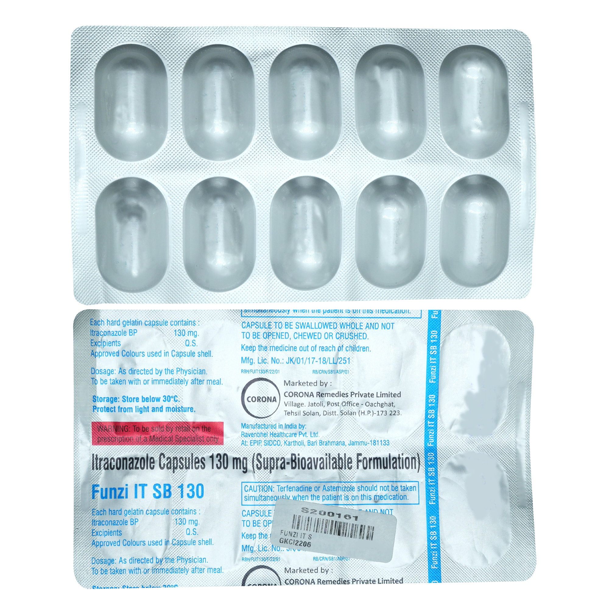 Funzi IT SB 130 Capsule 10's, Pack of 10 CapsulesS Funzi IT SB 130 Capsule 10's, Pack of 10 CapsulesS