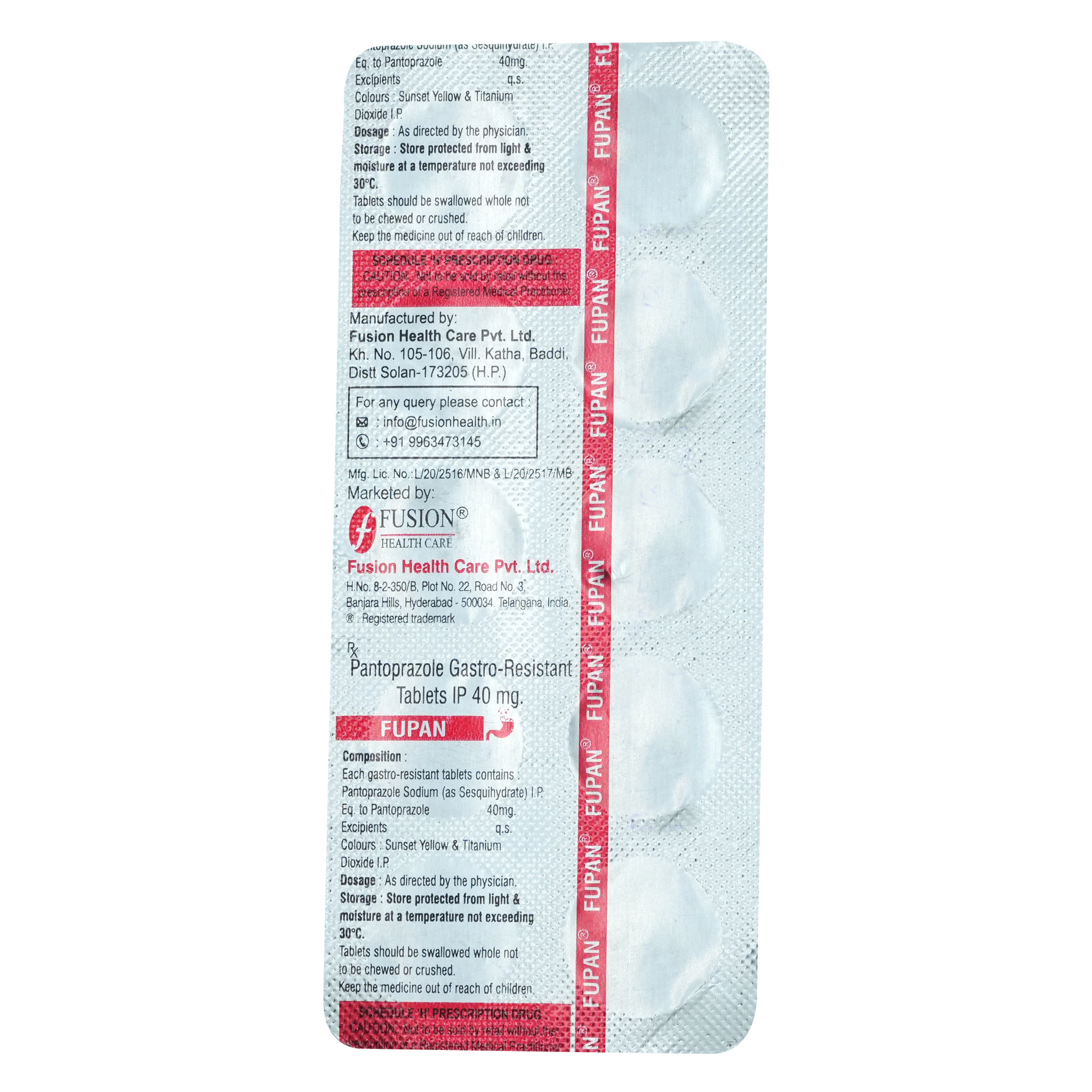 Fupan 40 mg Tablet 10's, Pack of 10 TABLETS Fupan 40 mg Tablet 10's, Pack of 10 TABLETS
