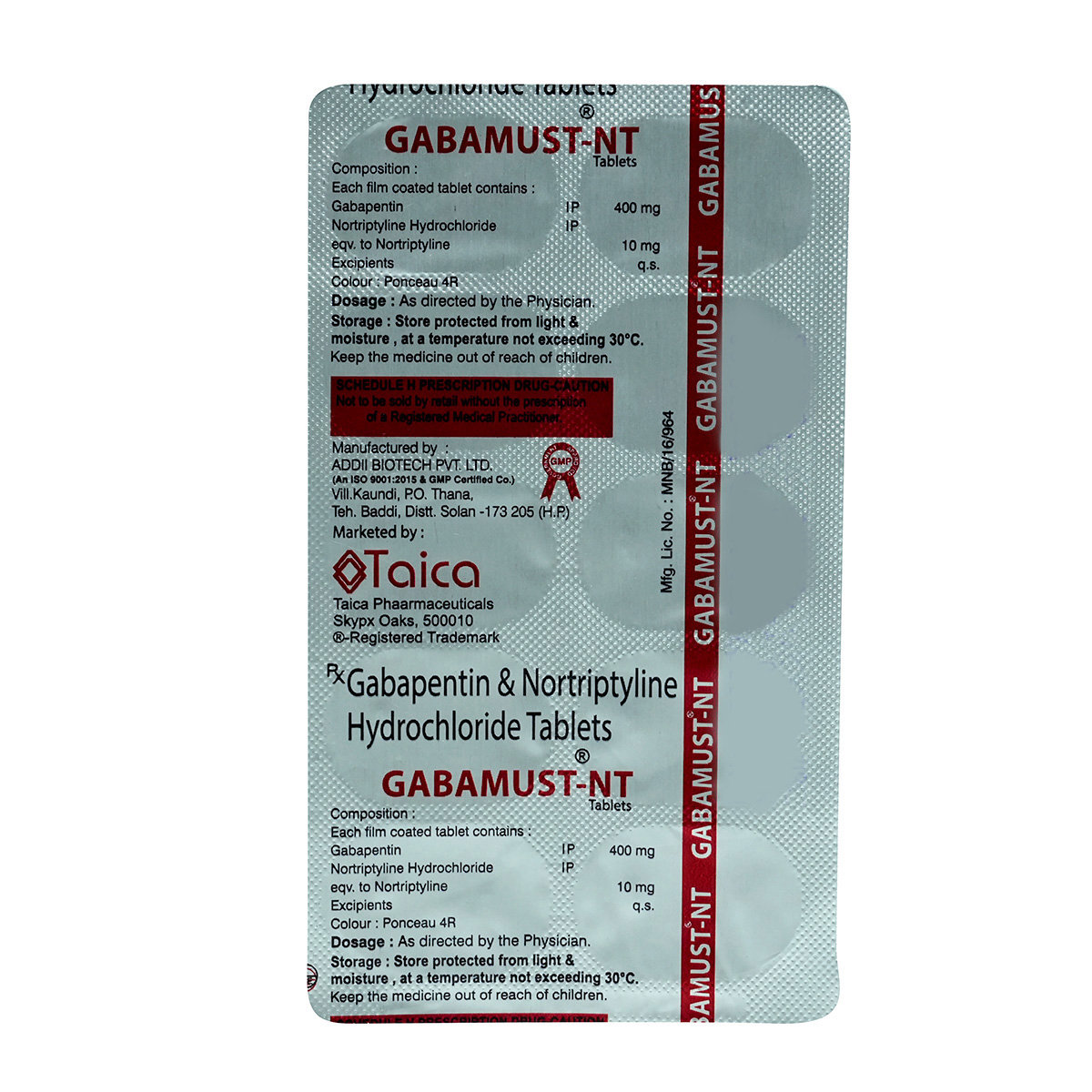 Gabamust-NT Tablet 10's, Pack of 10 TabletS Gabamust-NT Tablet 10's, Pack of 10 TabletS