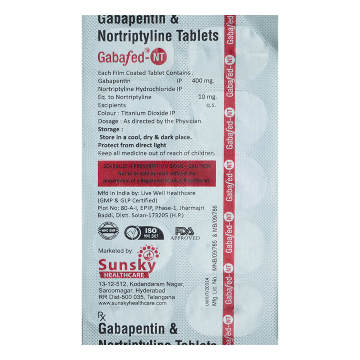 Gabafed-NT Tablet 10's, Pack of 10 TabletS Gabafed-NT Tablet 10's, Pack of 10 TabletS