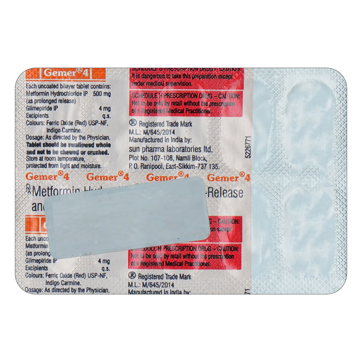 Gemer 4 Tablet 10's, Pack of 10 TABLETS Gemer 4 Tablet 10's, Pack of 10 TABLETS