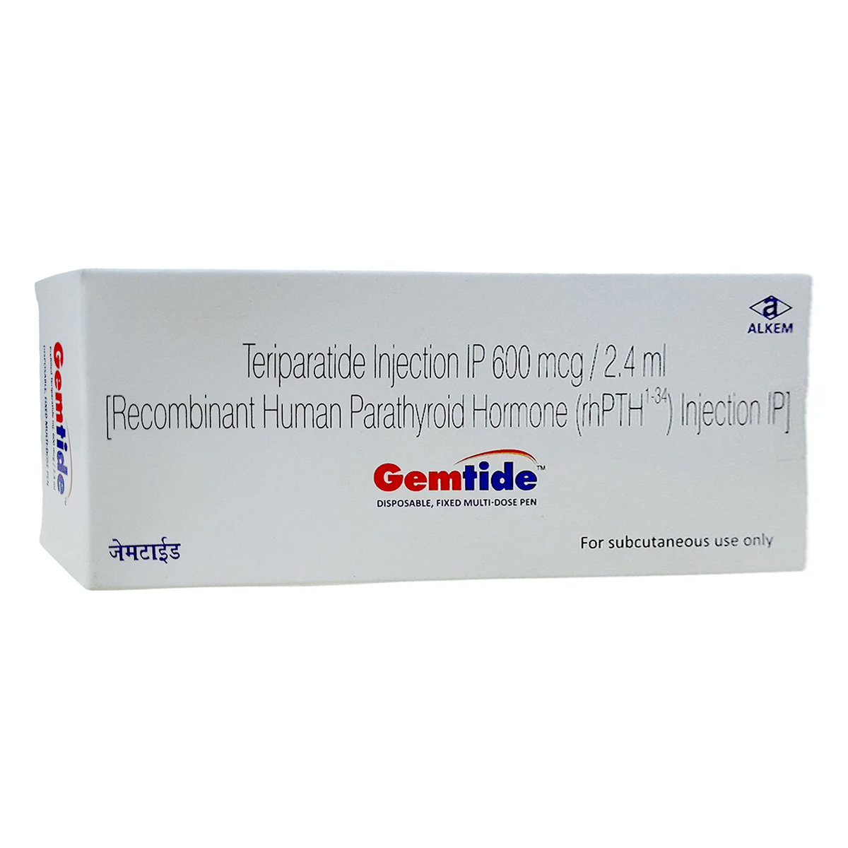 Gemtide 600 Disposable Fixed Multi-Dose Device Pen 2.4 ml, Pack of 1 INJECTION Gemtide 600 Disposable Fixed Multi-Dose Device Pen 2.4 ml, Pack of 1 INJECTION