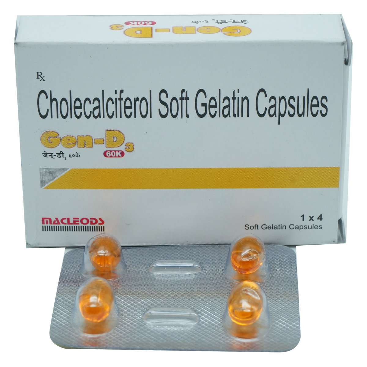 Gen-D3 60K Softgel Capsule 4's, Pack of 4 Gen-D3 60K Softgel Capsule 4's, Pack of 4