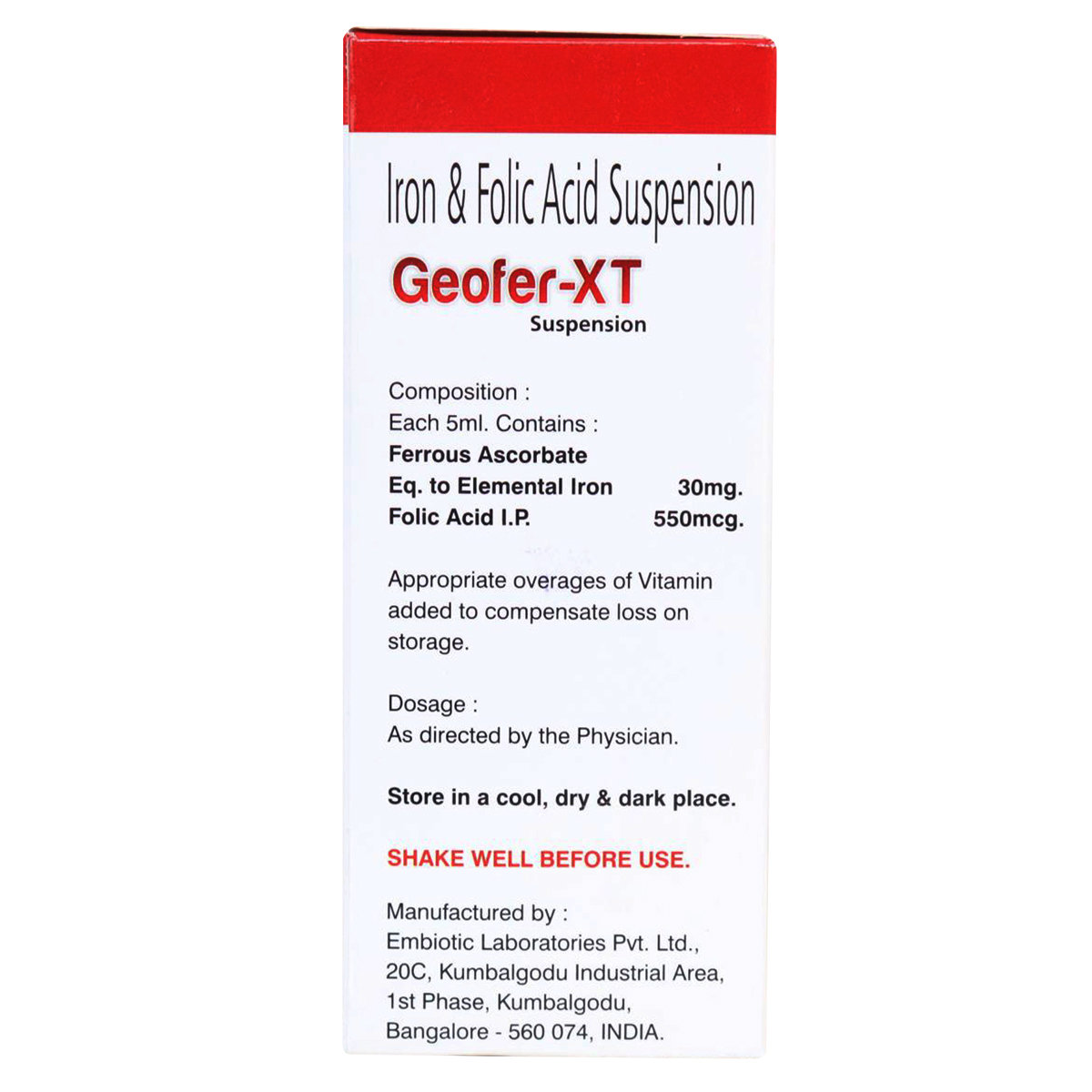 Geofer-XT Suspension 150 ml, Pack of 1 SUSPENSION Geofer-XT Suspension 150 ml, Pack of 1 SUSPENSION