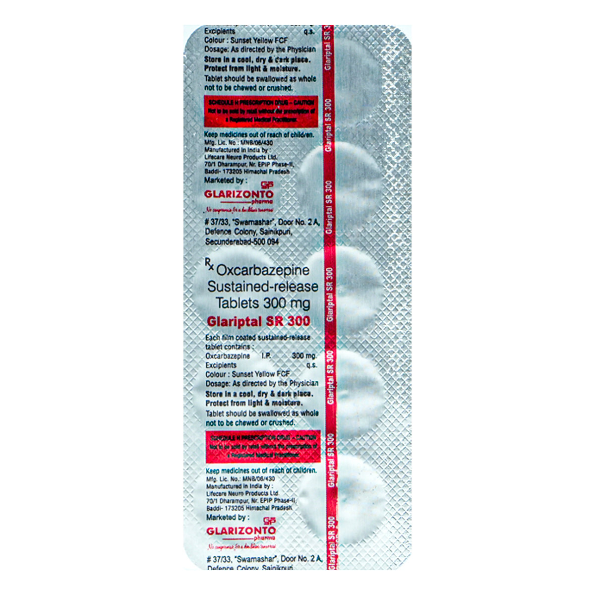 Glariptal SR 300 Tablet 10's, Pack of 10 TabletS Glariptal SR 300 Tablet 10's, Pack of 10 TabletS