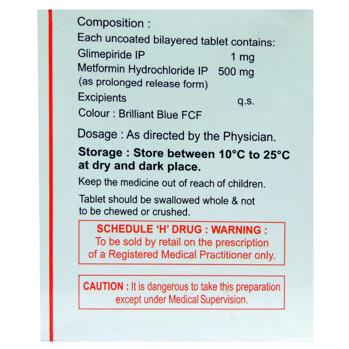 Glimisave M 1 Tablet 15's, Pack of 15 TABLETS Glimisave M 1 Tablet 15's, Pack of 15 TABLETS