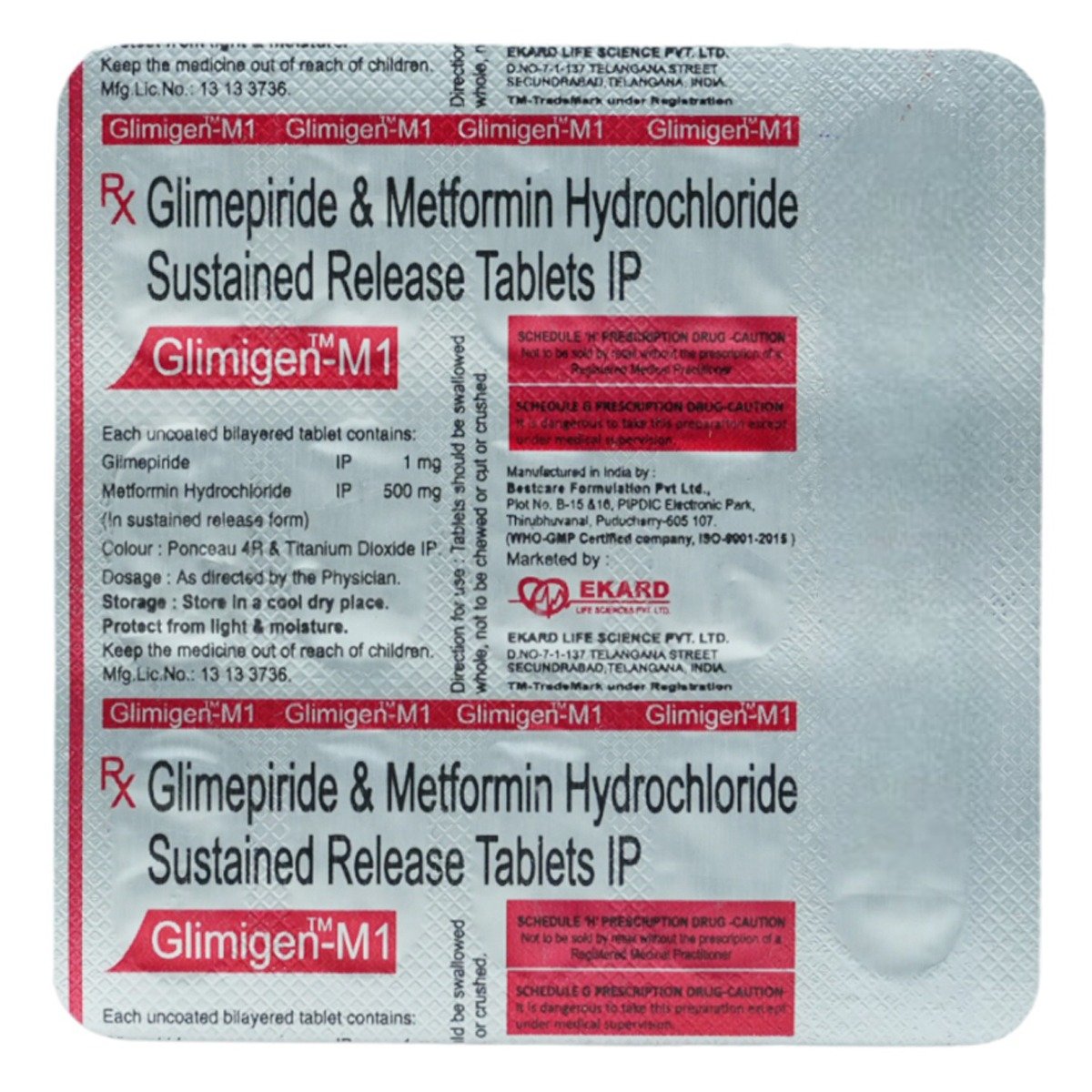 Glimigen M1 Tablet 10's, Pack of 10 TabletS Glimigen M1 Tablet 10's, Pack of 10 TabletS