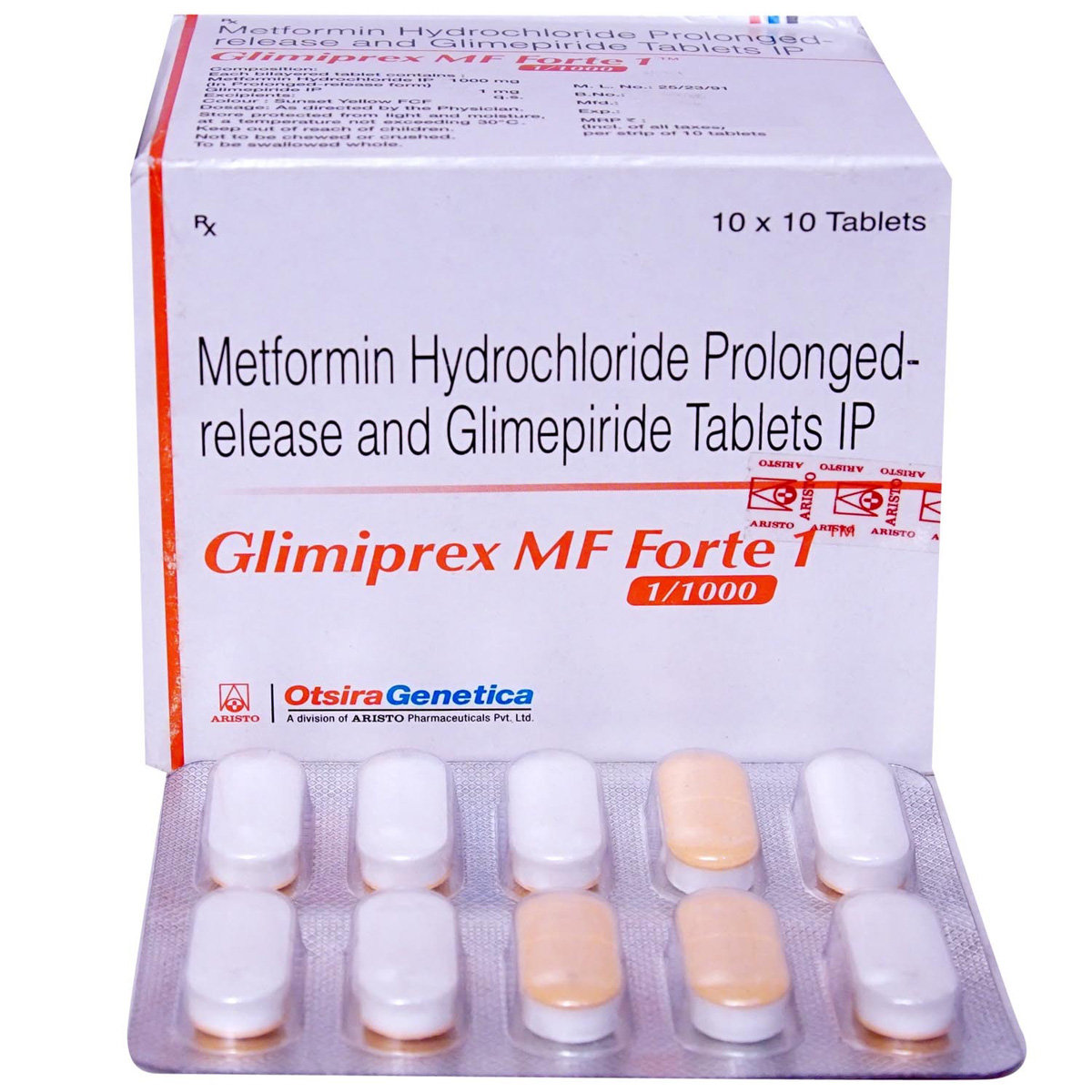 Glimiprex MF Forte 1 Tablet 10's, Pack of 10 TABLETS Glimiprex MF Forte 1 Tablet 10's, Pack of 10 TABLETS