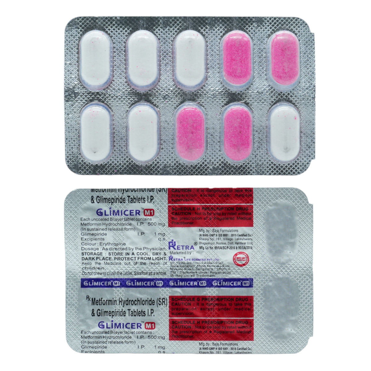 GLIMICER M1 TABLET 10'S , Pack of 10 TABLETS GLIMICER M1 TABLET 10'S , Pack of 10 TABLETS