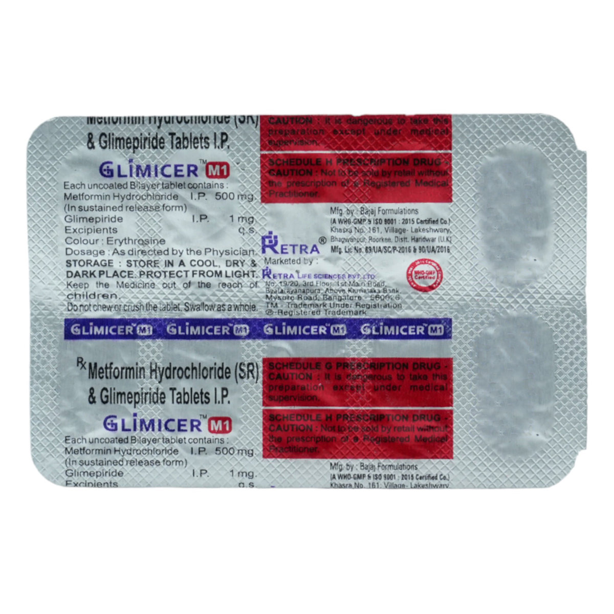 GLIMICER M1 TABLET 10'S , Pack of 10 TABLETS GLIMICER M1 TABLET 10'S , Pack of 10 TABLETS